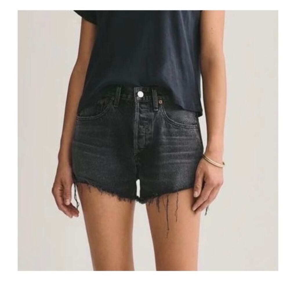 AGOLDE Parker Cut Off Black Shorts size 24